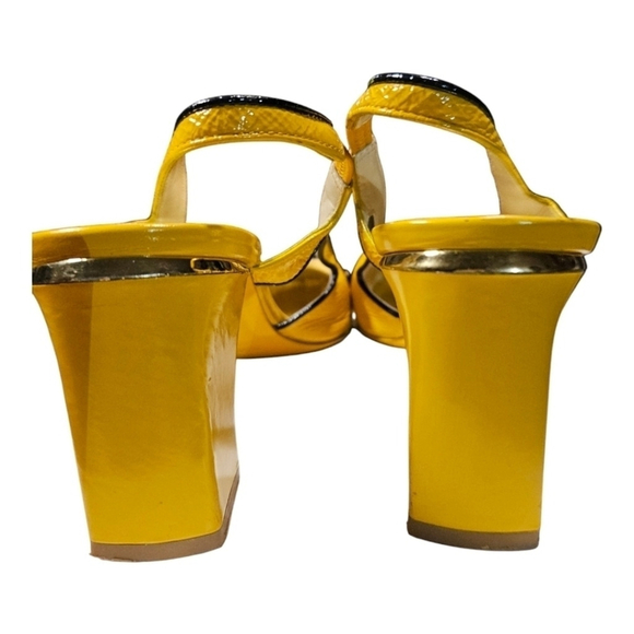 Marc Jacobs Yellow Slingback Heels Size 39.5 - Picture 12 of 15